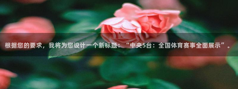 88看球电视直播：根据您的要求，我将为您设计一个新标题：“中央5台：全国体育赛事全面展示”。